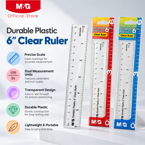 durable_transparent_6-inch_ruler_on_display